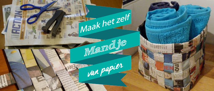 Knutselen papier mandje pipoos