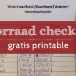 Printable: Voorraad checklist